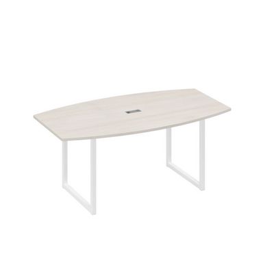 А4 Б4 112 ДШ (Дуб шамони/Белый) Стол для переговоров 180 на каркасе QUATTRO