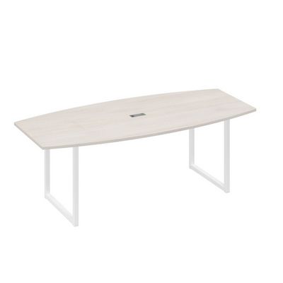 А4 Б4 114 ДШ (Дуб шамони/Белый) Переговорный стол 220 на каркасе QUATTRO