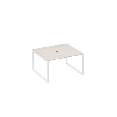 А4 Б4 132 ДШ (Дуб шамони/Белый) Стол 140 для переговоров каркас QUATTRO