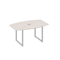 А4 С4 111 ДШ (Дуб шамони/Серый) Стол 160 для переговоров на каркасе QUATTRO