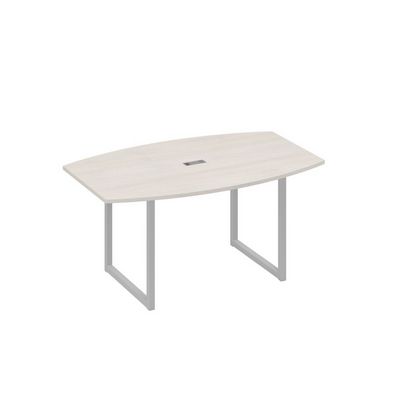 А4 С4 111 ДШ (Дуб шамони/Серый) Стол 160 для переговоров на каркасе QUATTRO