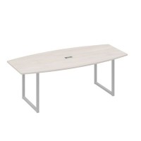 А4 С4 114 ДШ (Дуб шамони/Серый) Переговорный стол 220 на каркасе QUATTRO