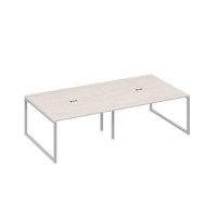 А4 С4 135-2 ДШ (Дуб шамони/Серый) Стол 280 переговорный с опорами QUATTRO