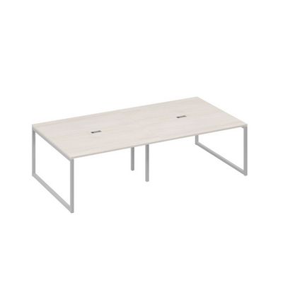 А4 С4 135-2 ДШ (Дуб шамони/Серый) Стол 280 переговорный с опорами QUATTRO