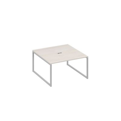 А4 С4 135 ДШ (Дуб шамони/Серый) Переговорный стол 140 на металлокаркасе QUATTRO