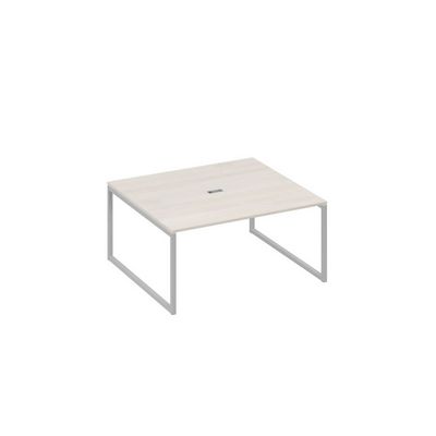 А4 С4 136 ДШ (Дуб шамони/Серый) Стол переговорный 160 на каркасе QUATTRO