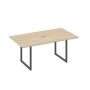 А4 А4 122 ДК (Дуб скандинавский/Антрацит) Стол 180 с опорами QUATTRO переговорный