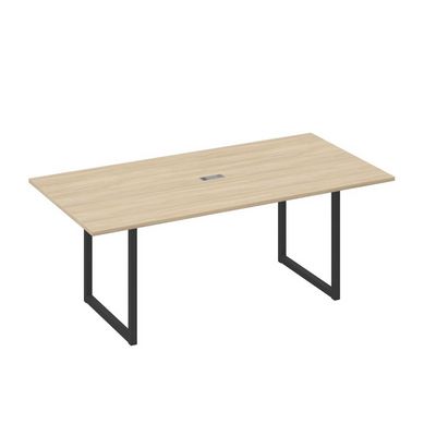 А4 А4 123 ДК (Дуб скандинавский/Антрацит) Стол 200 с металлокаркасом QUATTRO для переговоров