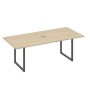 А4 А4 124 ДК (Дуб скандинавский/Антрацит) Стол 220 переговорный с металлокаркасом QUATTRO