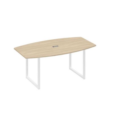 А4 Б4 112 ДК (Дуб скандинавский/Белый) Стол для переговоров 180 на каркасе QUATTRO
