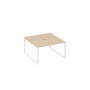 А4 Б4 135 ДК (Дуб скандинавский/Белый) Переговорный стол 140 на металлокаркасе QUATTRO