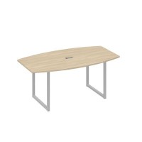 А4 С4 112 ДК (Дуб скандинавский/Серый) Стол для переговоров 180 на каркасе QUATTRO