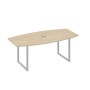 А4 С4 113 ДК (Дуб скандинавский/Серый) Стол переговорный 200 с металлокаркасом QUATTRO