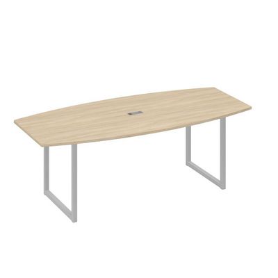 А4 С4 114 ДК (Дуб скандинавский/Серый) Переговорный стол 220 на каркасе QUATTRO