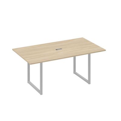 А4 С4 122 ДК (Дуб скандинавский/Серый) Стол 180 с опорами QUATTRO переговорный