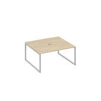 А4 С4 136 ДК (Дуб скандинавский/Серый) Стол переговорный 160 на каркасе QUATTRO