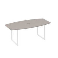 А4 Б4 113 МП (Мокко премиум/Белый) Стол переговорный 200 с металлокаркасом QUATTRO