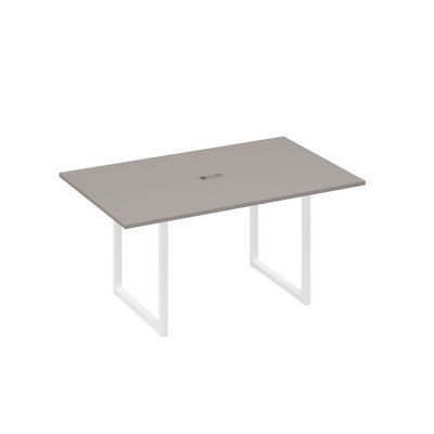 А4 Б4 121 МП (Мокко премиум/Белый) Стол 160 каркас QUATTRO для переговоров