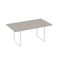 А4 Б4 122 МП (Мокко премиум/Белый) Стол 180 с опорами QUATTRO переговорный