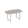 А4 С4 111 МП (Мокко премиум/Серый) Стол 160 для переговоров на каркасе QUATTRO