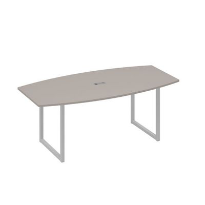 А4 С4 113 МП (Мокко премиум/Серый) Стол переговорный 200 с металлокаркасом QUATTRO