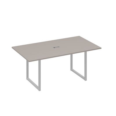 А4 С4 122 МП (Мокко премиум/Серый) Стол 180 с опорами QUATTRO переговорный