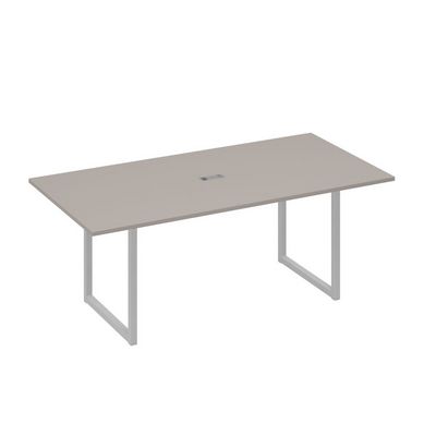 А4 С4 123 МП (Мокко премиум/Серый) Стол 200 с металлокаркасом QUATTRO для переговоров