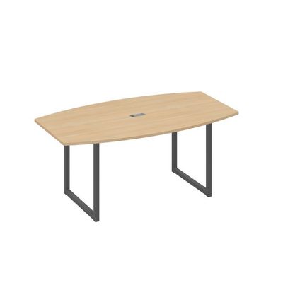А4 А4 112 НД (Натуральный дуб/Антрацит) Стол для переговоров 180 на каркасе QUATTRO
