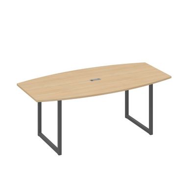 А4 А4 113 НД (Натуральный дуб/Антрацит) Стол переговорный 200 с металлокаркасом QUATTRO
