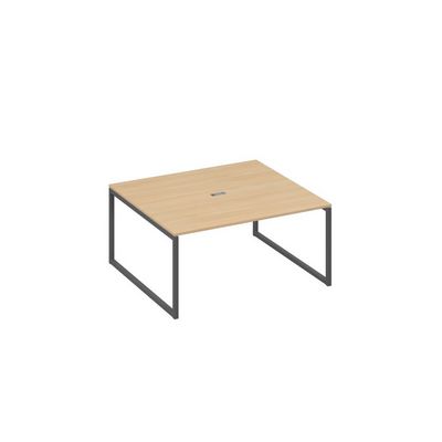 А4 А4 136 НД (Натуральный дуб/Антрацит) Стол переговорный 160 на каркасе QUATTRO