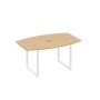 А4 Б4 111 НД (Натуральный дуб/Белый) Стол 160 для переговоров на каркасе QUATTRO