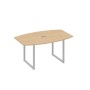 А4 С4 111 НД (Натуральный дуб/Серый) Стол 160 для переговоров на каркасе QUATTRO
