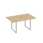 А4 С4 121 НД (Натуральный дуб/Серый) Стол 160 каркас QUATTRO для переговоров