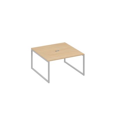 А4 С4 135 НД (Натуральный дуб/Серый) Переговорный стол 140 на металлокаркасе QUATTRO