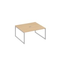 А4 С4 136 НД (Натуральный дуб/Серый) Стол переговорный 160 на каркасе QUATTRO