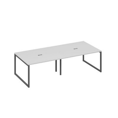 А4 А4 132-2 СЕ (Серый/Антрацит) Стол для переговоров 280 на каркасе QUATTRO