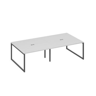 А4 А4 135-2 СЕ (Серый/Антрацит) Стол 280 переговорный с опорами QUATTRO