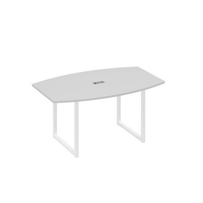 А4 Б4 111 СЕ (Серый/Белый) Стол 160 для переговоров на каркасе QUATTRO