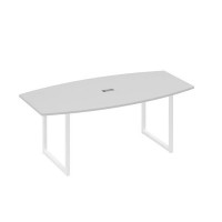 А4 Б4 113 СЕ (Серый/Белый) Стол переговорный 200 с металлокаркасом QUATTRO