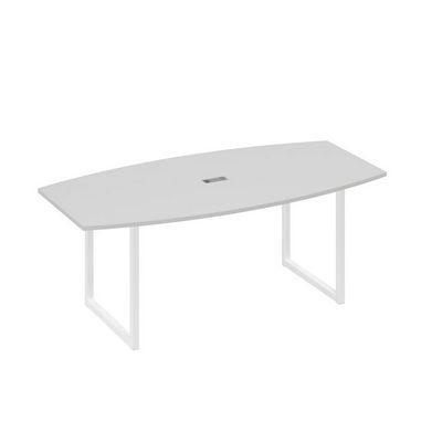 А4 Б4 113 СЕ (Серый/Белый) Стол переговорный 200 с металлокаркасом QUATTRO