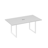 А4 Б4 122 СЕ (Серый/Белый) Стол 180 с опорами QUATTRO переговорный