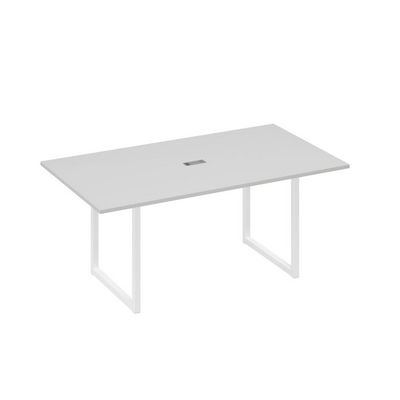 А4 Б4 122 СЕ (Серый/Белый) Стол 180 с опорами QUATTRO переговорный