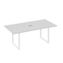 А4 Б4 123 СЕ (Серый/Белый) Стол 200 с металлокаркасом QUATTRO для переговоров