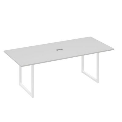 А4 Б4 124 СЕ (Серый/Белый) Стол 220 переговорный с металлокаркасом QUATTRO