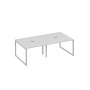 А4 С4 131-2 СЕ (Серый/Серый) Стол 240 с каркасом QUATTRO переговорный
