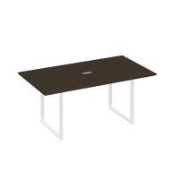 А4 Б4 122 ВТ (Венге темный/Белый) Стол 180 с опорами QUATTRO переговорный