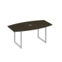 А4 С4 112 ВТ (Венге темный/Серый) Стол для переговоров 180 на каркасе QUATTRO
