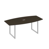 А4 С4 113 ВТ (Венге темный/Серый) Стол переговорный 200 с металлокаркасом QUATTRO