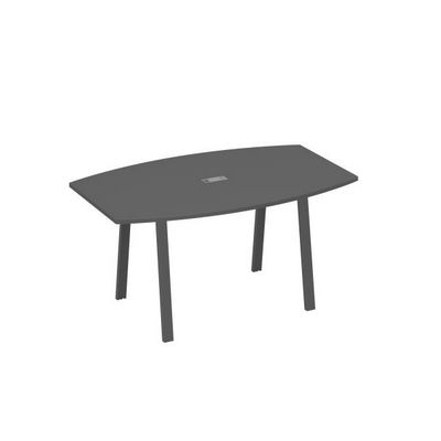 А4 А3 111 АР (Антрацит премиум/Антрацит) Стол 160 переговорный на ножках TRE