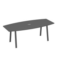 А4 А3 114 АР (Антрацит премиум/Антрацит) Стол для переговоров 220 на металлокаркасе TRE
